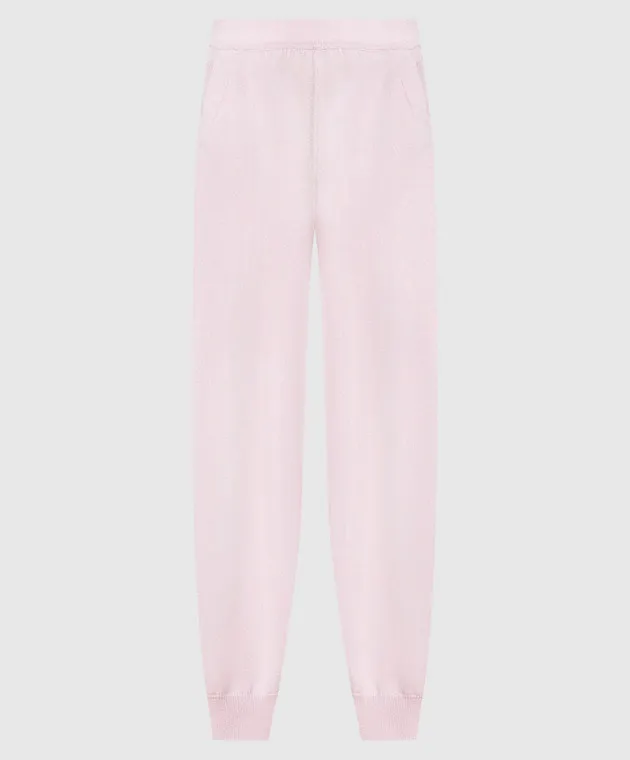 Allude Pantaloni della tuta in cashmere rosa 23511117