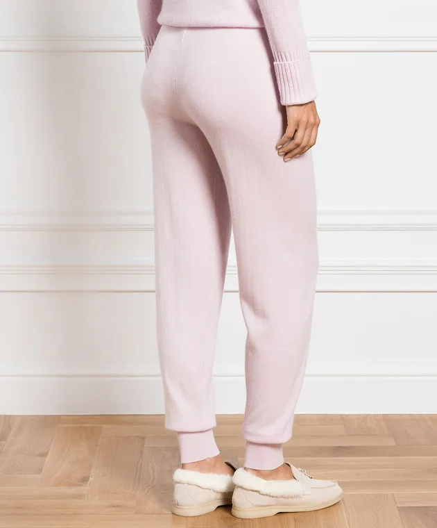 Allude Pantaloni della tuta in cashmere rosa 23511117