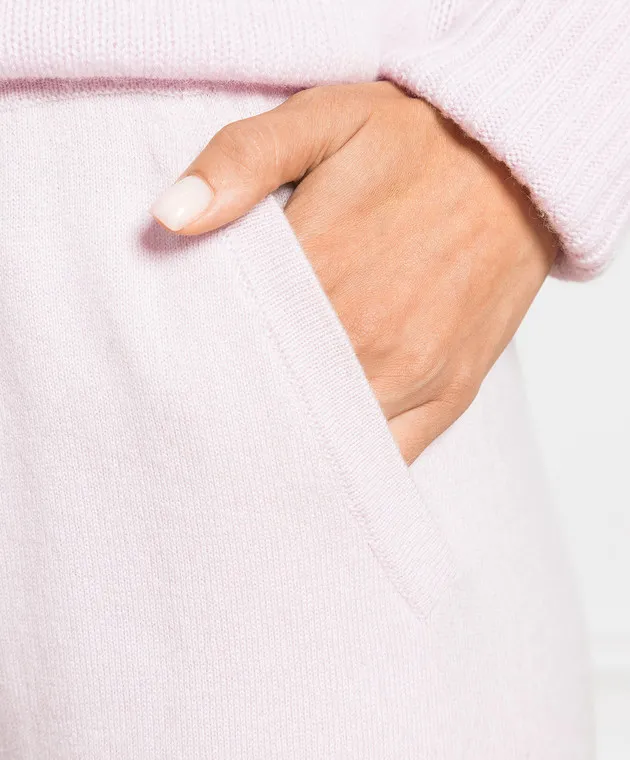 Allude Pantaloni della tuta in cashmere rosa 23511117