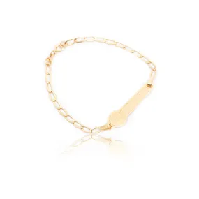 Bracciale Bimba Targhetta in Oro Giallo 18kt