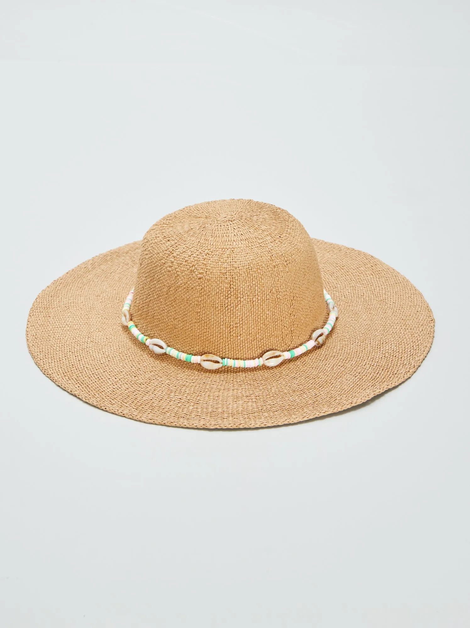Cappello con perle - BEIGE