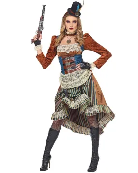 Costume Carnevale Donna Steampunk Girl PS 28639