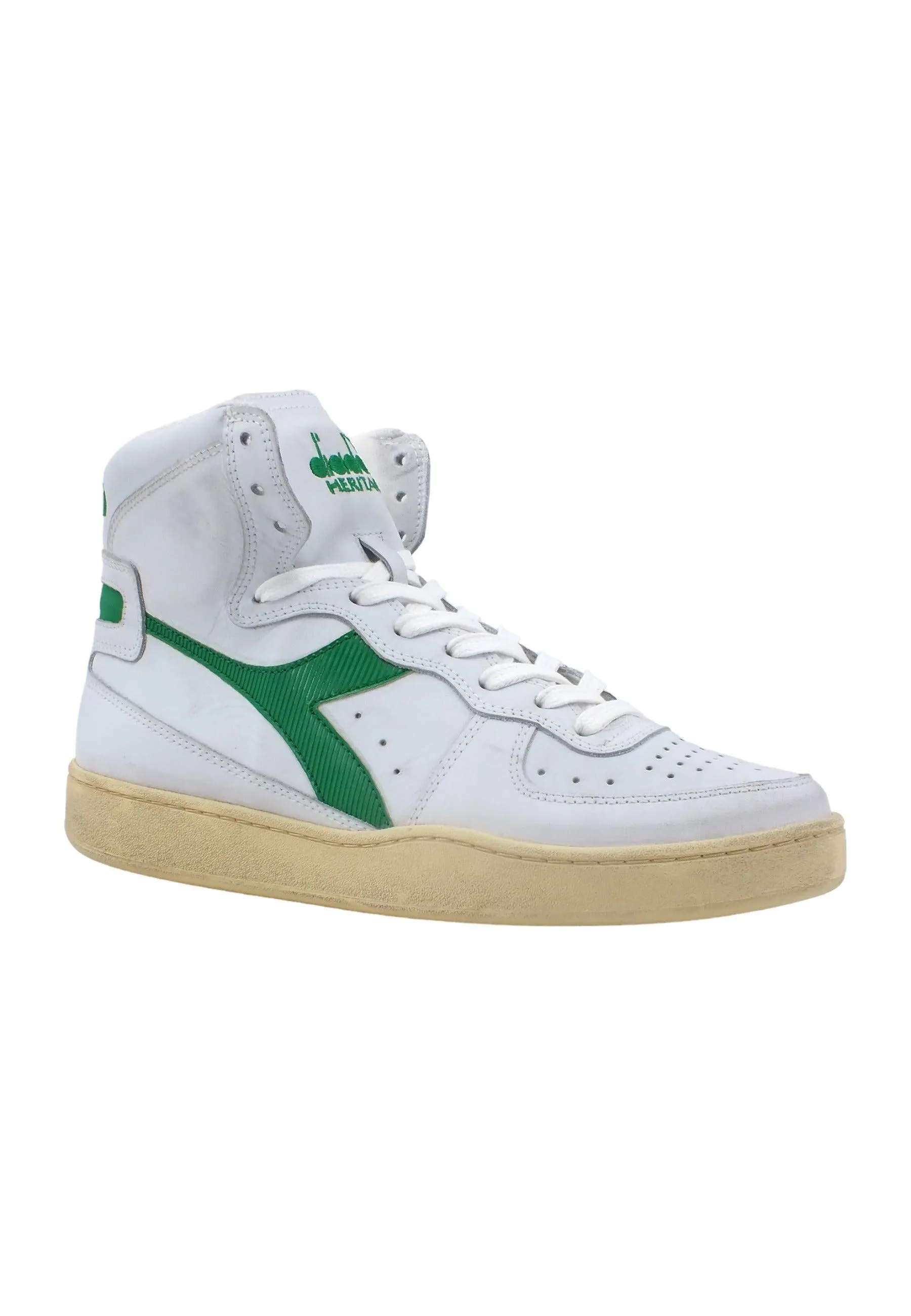 DIADORA Basket Used Sneaker Uomo White Verdant Green 201.15856901C6834