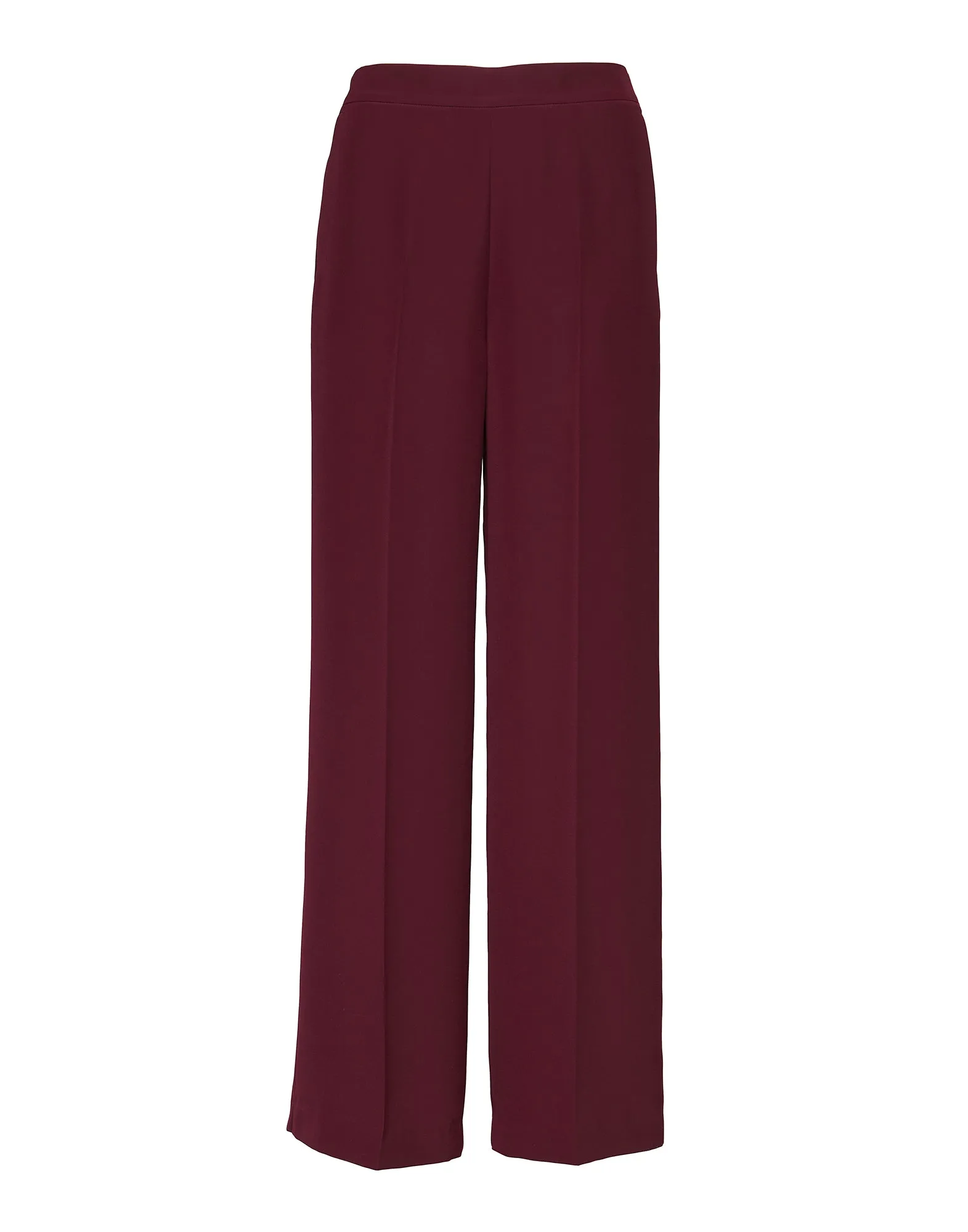 DOUUOD Pantaloni Ampi con Elastico in Cady Bordeaux