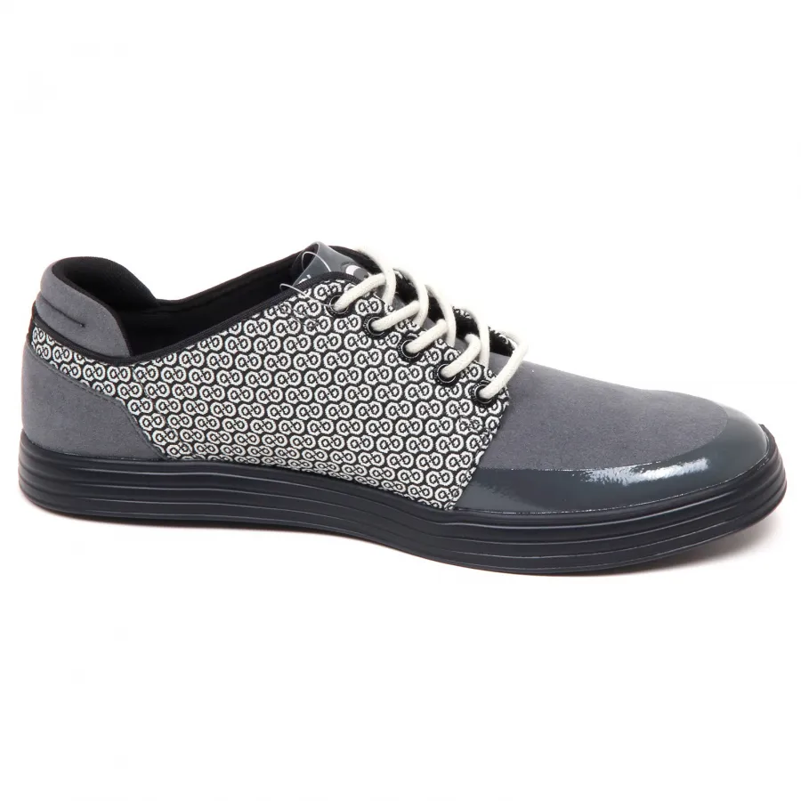 E8138 (WITHOUT BOX) sneaker uomo grey/black CCILU tissue/eco suede shoe man