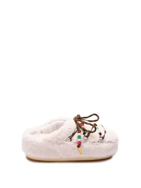 `Faux Fux Beads` Mules