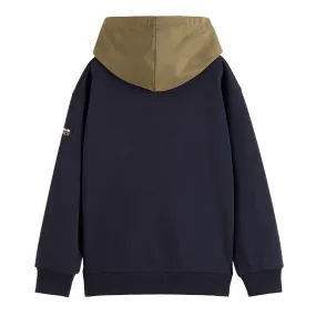 Felpa Blu Navy E Verde Bambino