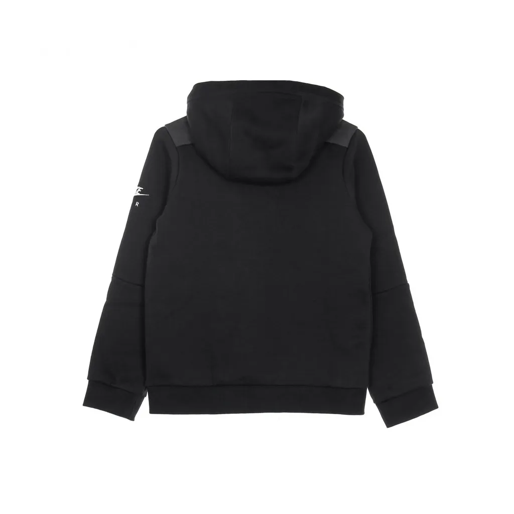 felpa cappuccio ragazzo air hoodie BLACK/DK SMOKE GREY/WHITE