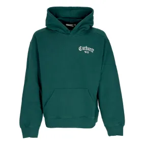 Felpa Cappuccio Uomo Onyx Script Hooded Chervil/white