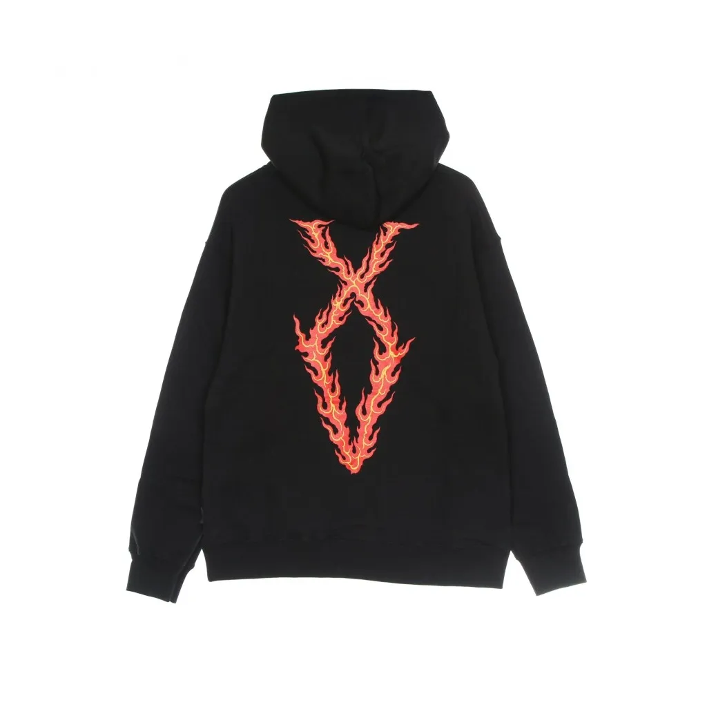 felpa cappuccio uomo xv flame hoodie BLACK