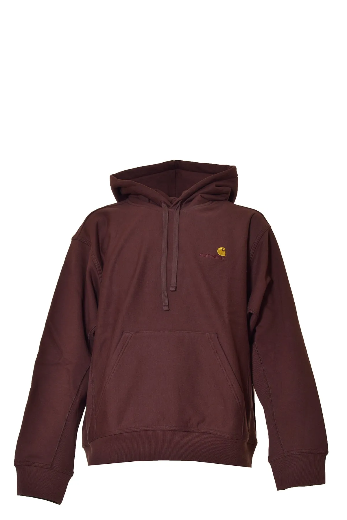 Felpa con cappuccio American Script in cotone bordeaux Carhartt Wip