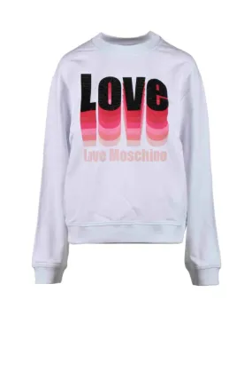 Felpa con cappuccio Love Moschino  Bianco