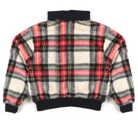 Felpa Unisex Tartan Nera, Rossa E Panna