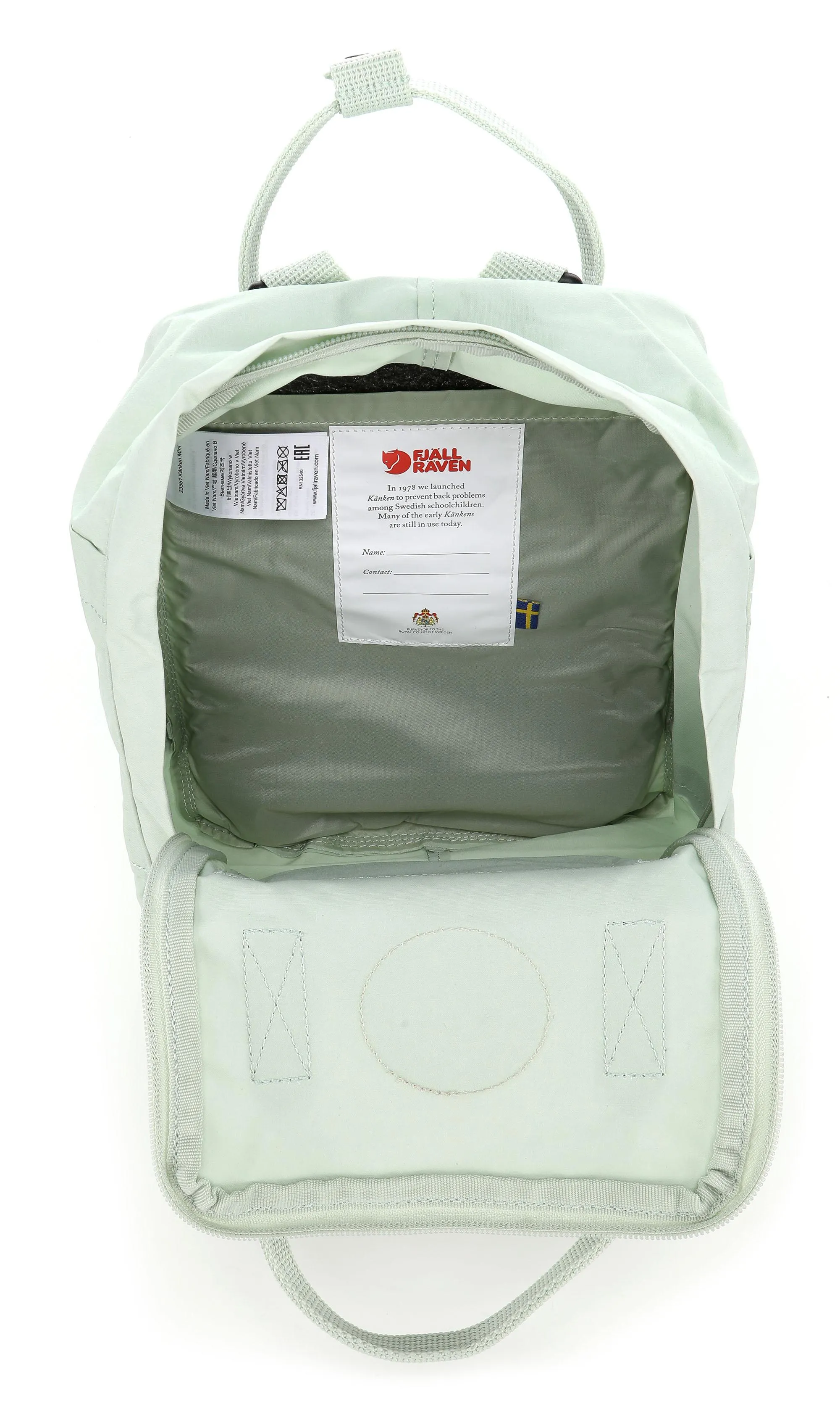  Fjällräven Kånken Mini Zaino vinylon verde menta  