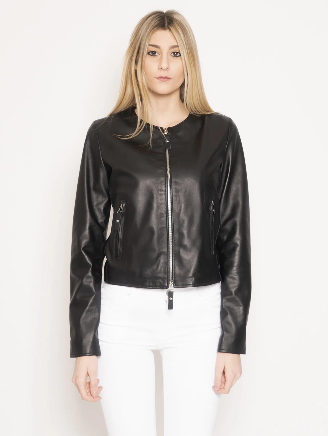 Giacca in Pelle Nero