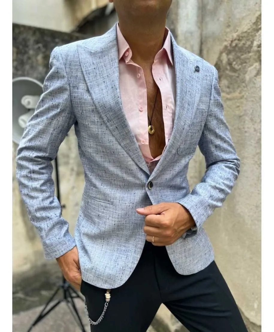 Giacca uomo, Azzurra - Slim