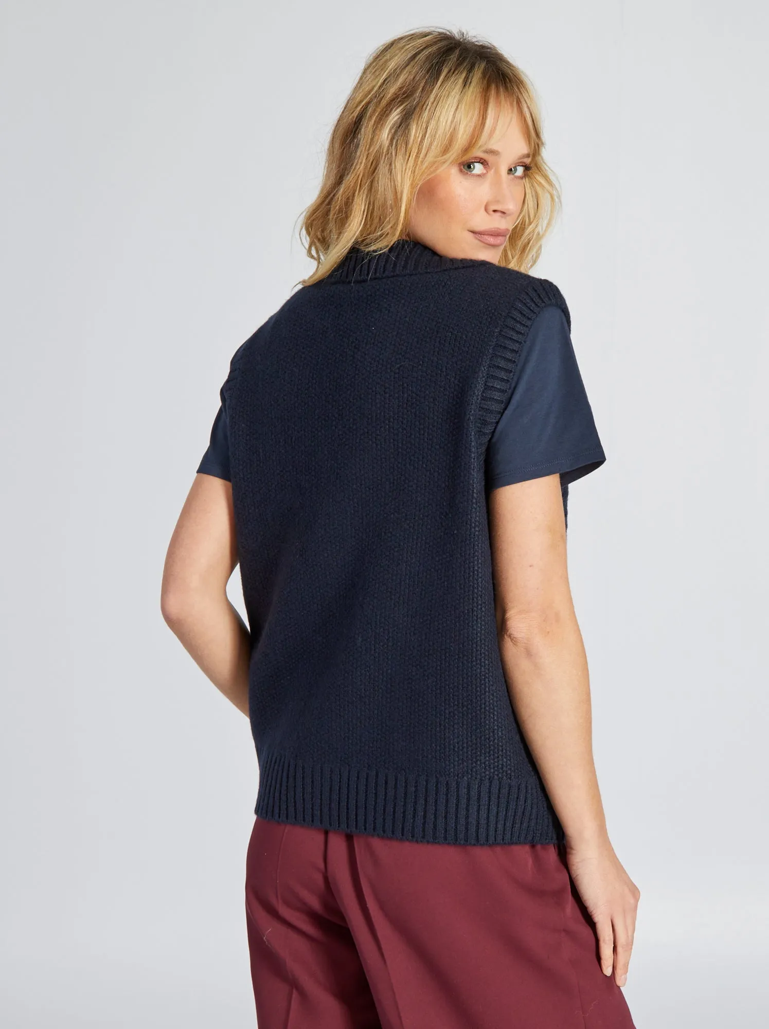 Gilet in maglia - BLU