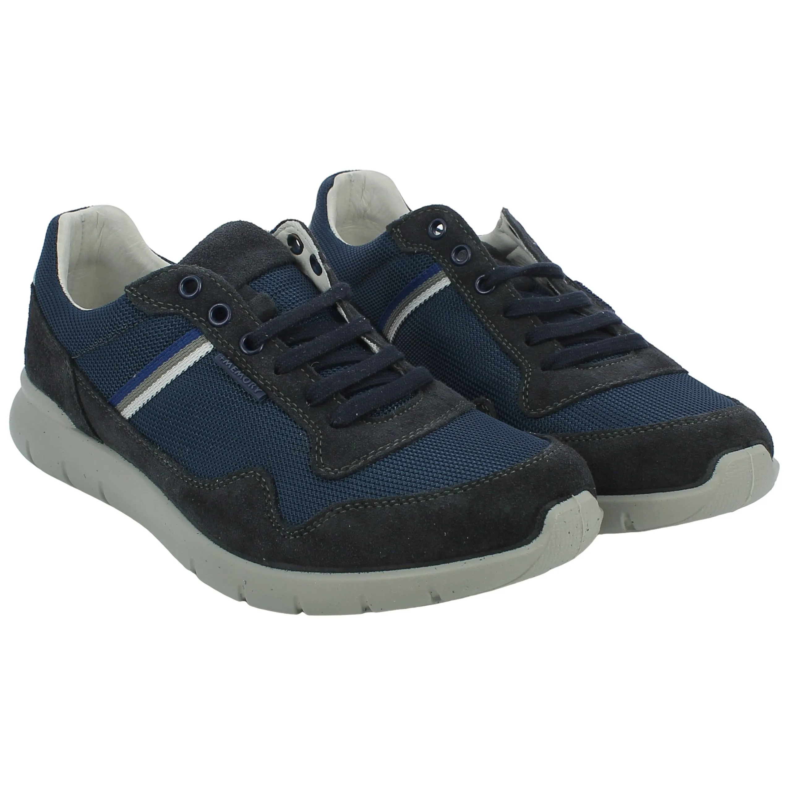 Grisport  Sneaker in camoscio e tela blu con memory foam 