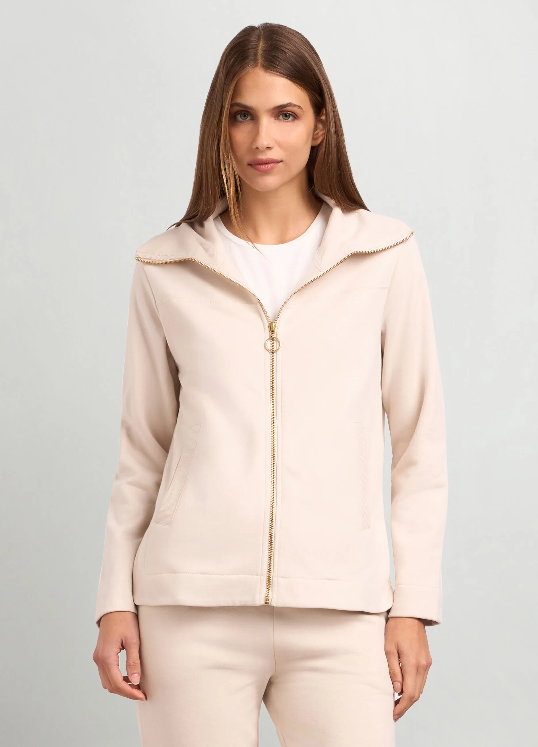 HOLISTIC  Felpa full zip in puro cotone donna