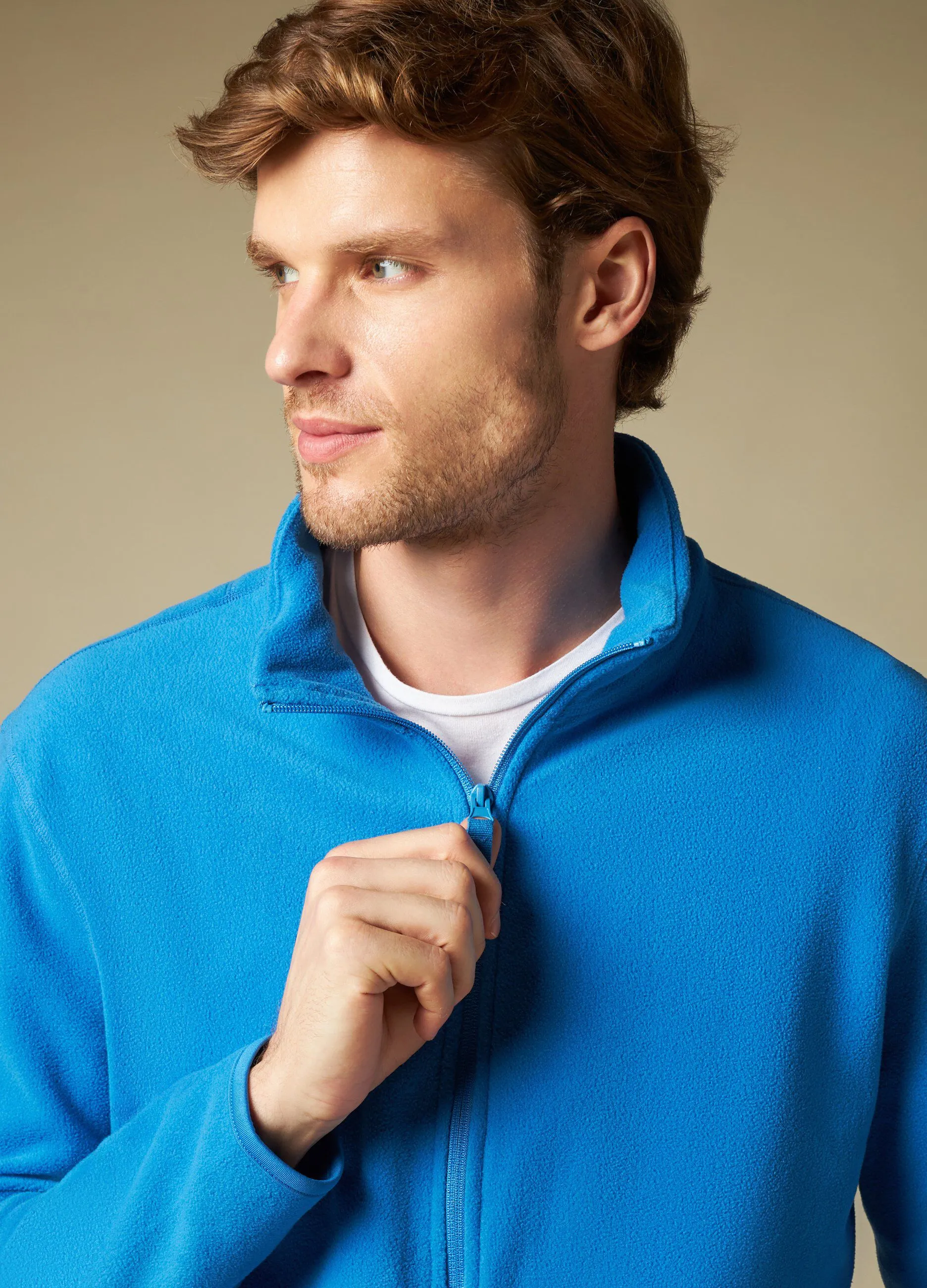 HOLISTIC  Felpa in pile full zip uomo