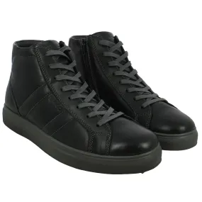 Igi&Co  Sneaker Alta Igi&Co Uomo in Pelle Nera e Zip 