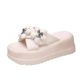 Le più nuove donne Infradito Pantofole casual estive con fiori Infradito Pantofole da donna Dolce spiaggia antiscivolo Fondo spe