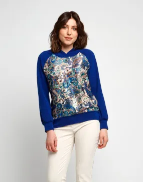 Maglia con pannello fantasia