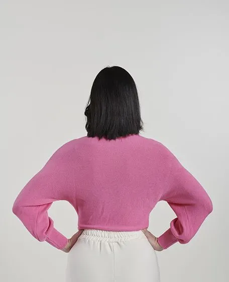 Maglia fucsia maniche larghe