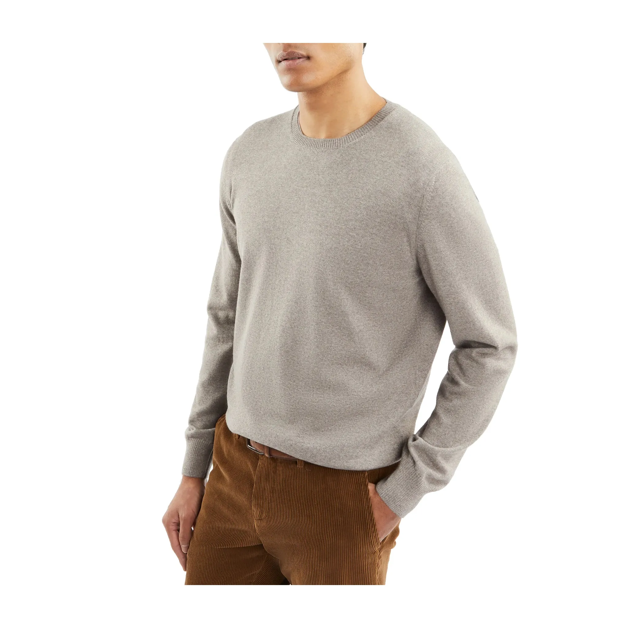 Maglia Uomo Beige in lana merionos