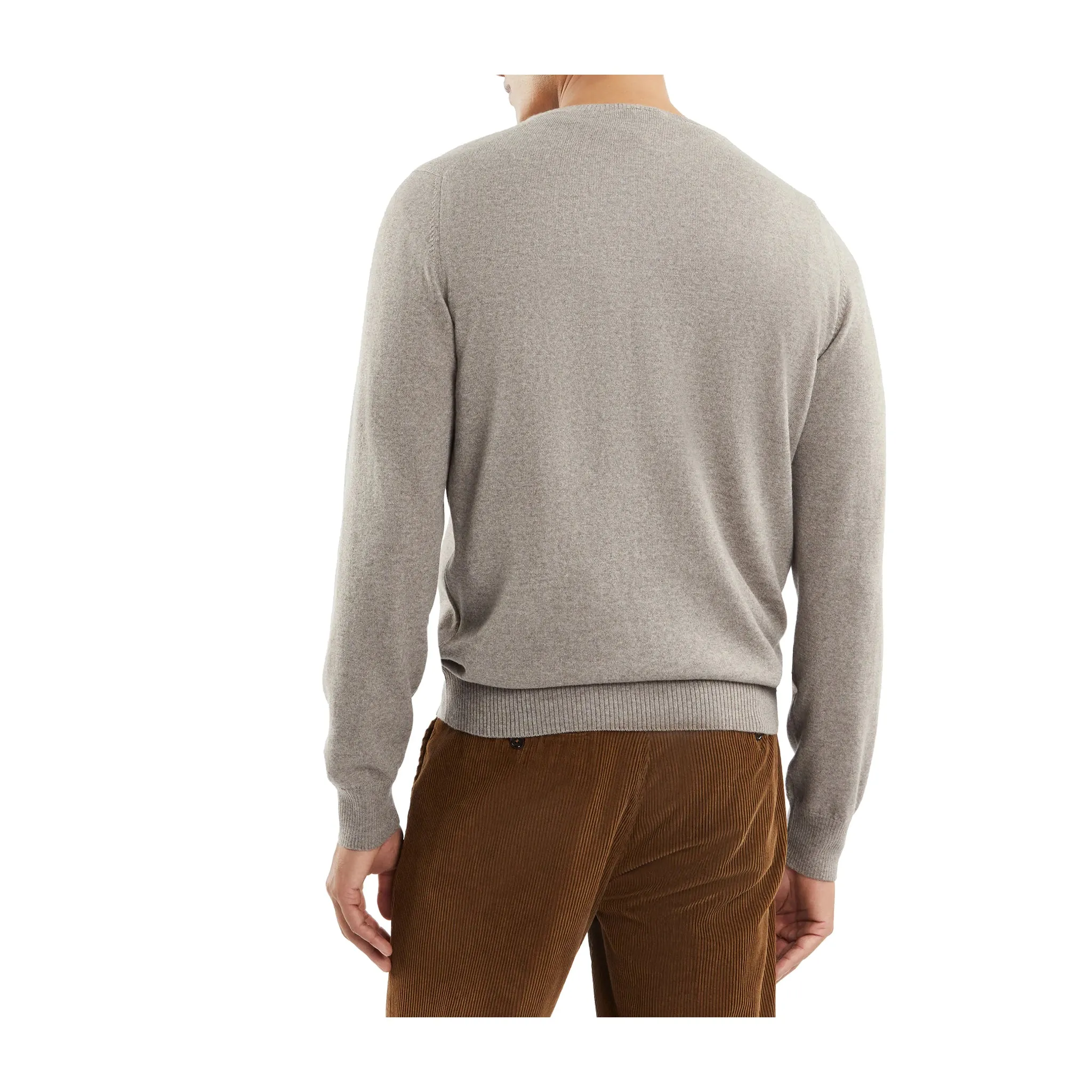 Maglia Uomo Beige in lana merionos