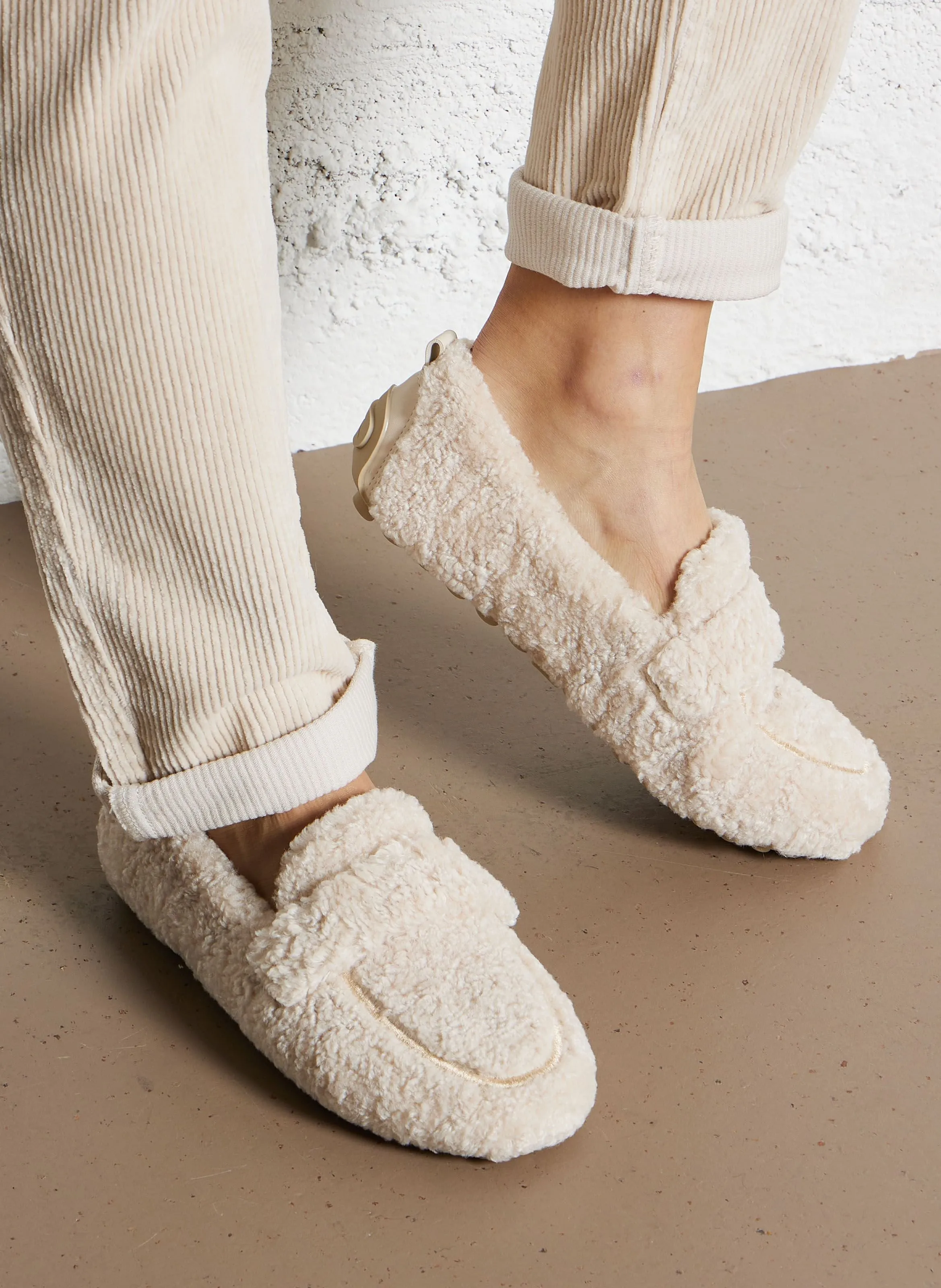  MAISON 123   RALPH - Pantofole in sherpa | Bianco