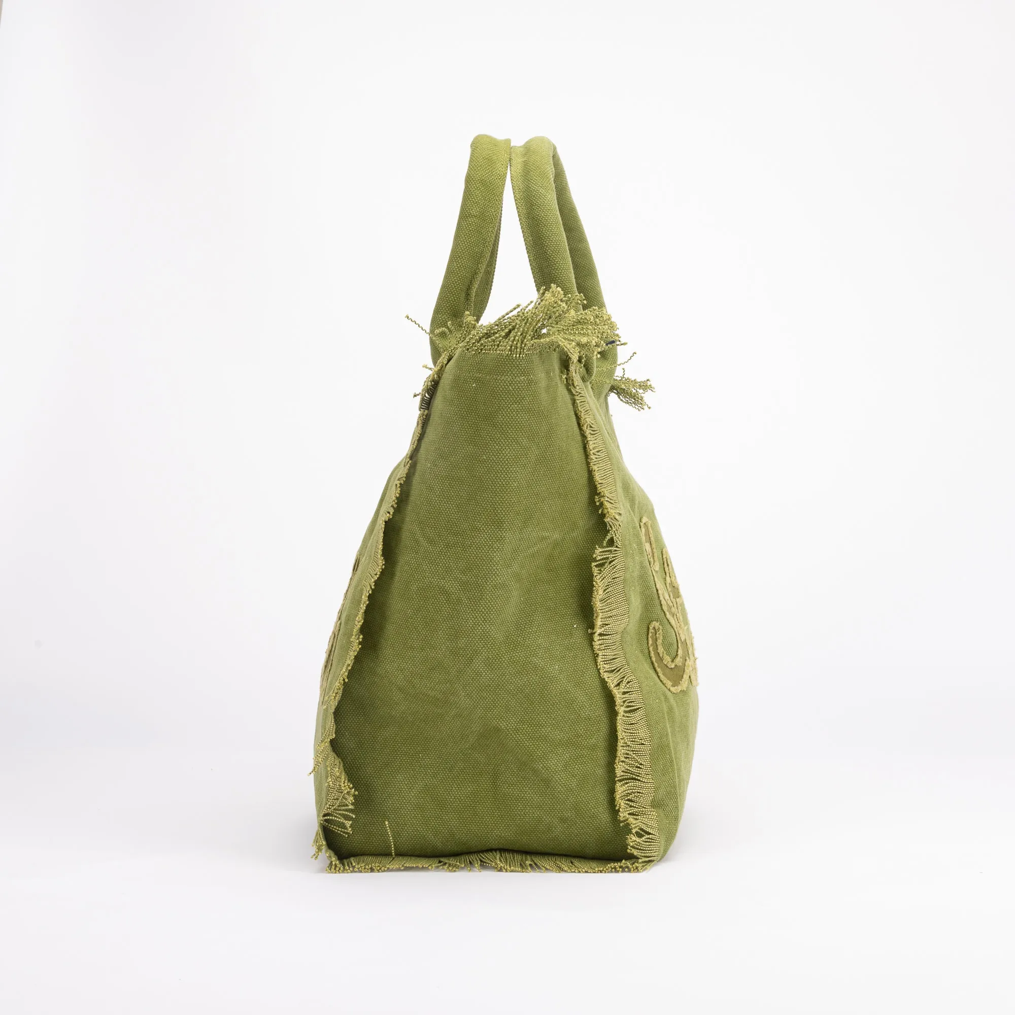 Mc2 Saint Barth borsa vanity patch verde militare