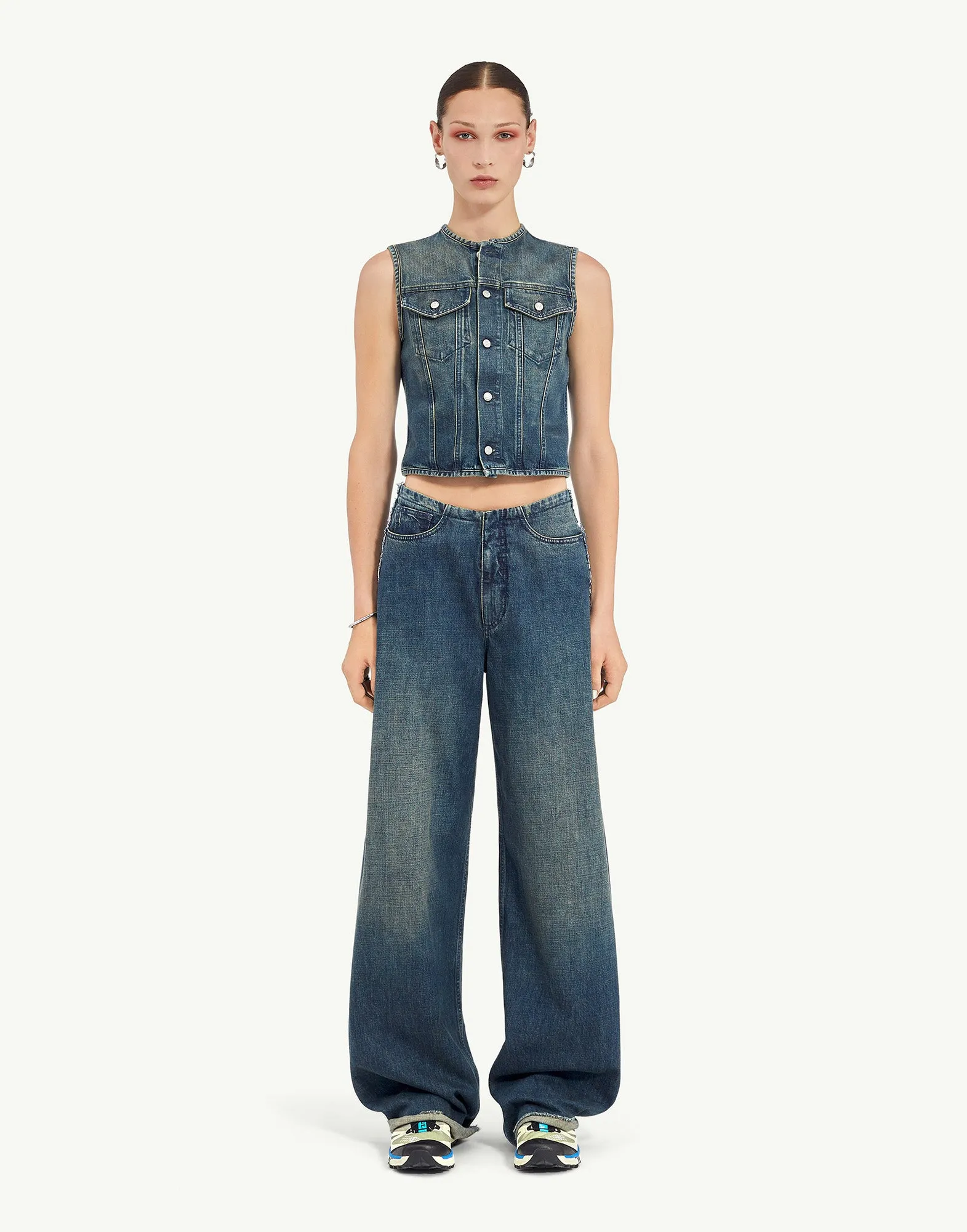 MM6 MAISON MARGIELA Pantaloni 5 Tasche in Denim Blu