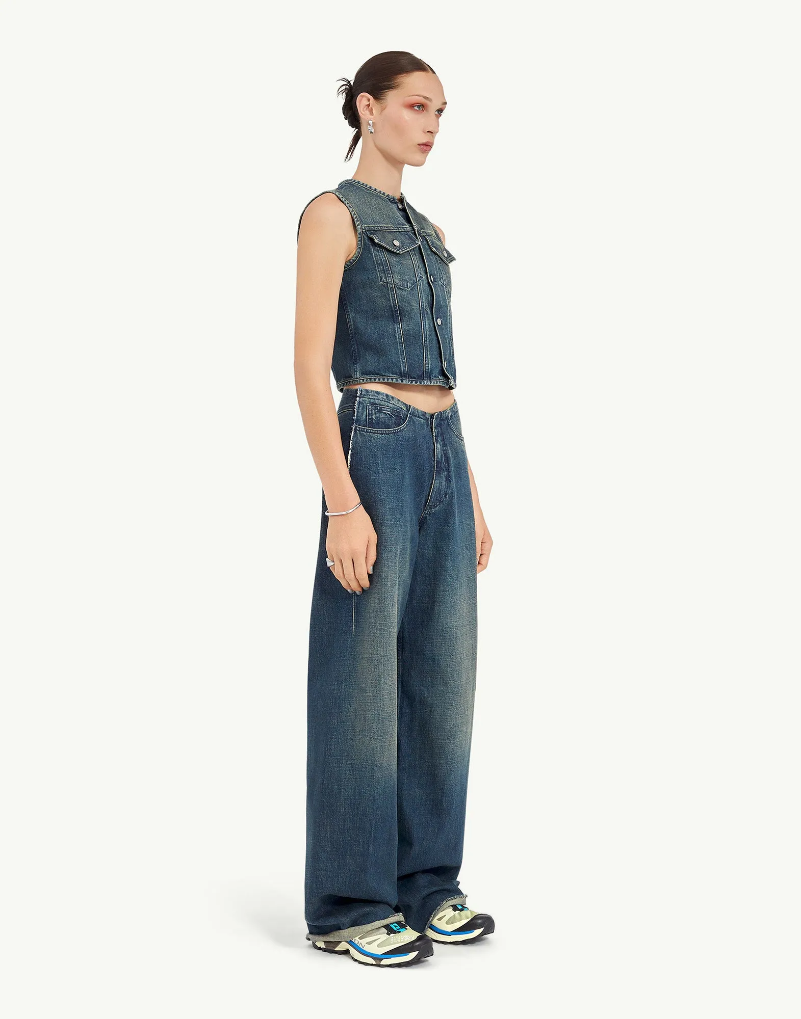 MM6 MAISON MARGIELA Pantaloni 5 Tasche in Denim Blu