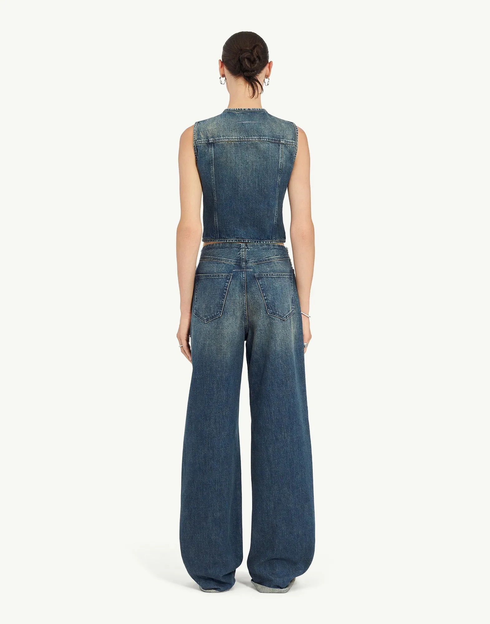 MM6 MAISON MARGIELA Pantaloni 5 Tasche in Denim Blu