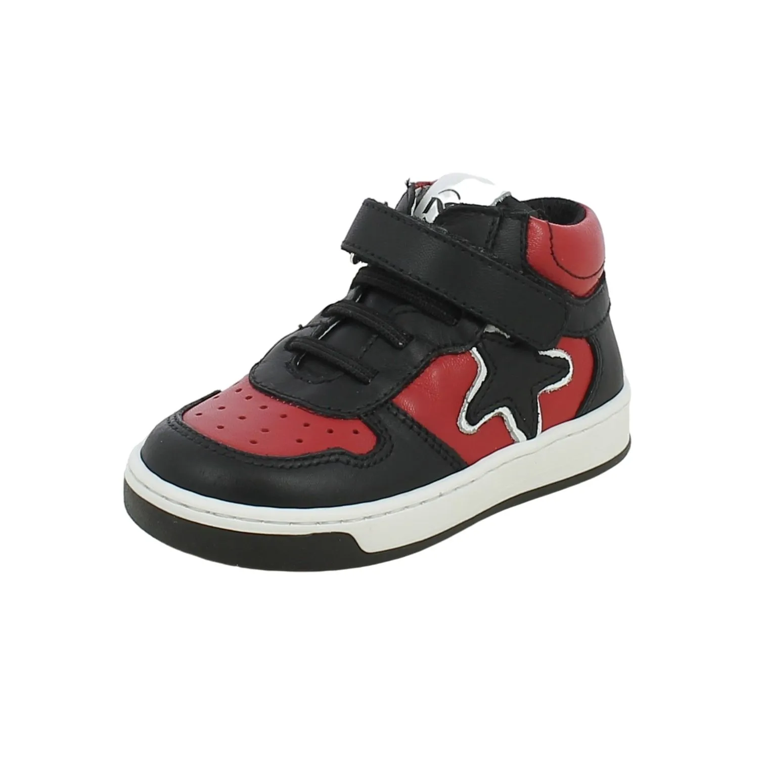 NeroGiardini  Sneaker bicolor con stella e strappo 