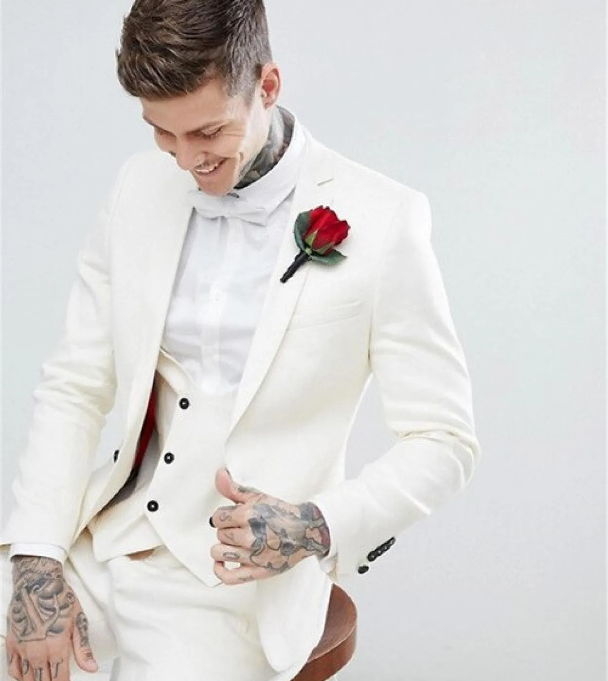 Nuova giacca da abito da sposa personalizzata Slim Fit Solid Best Man Blazer per abiti da festa di nozze formali 3 pezzi giacca