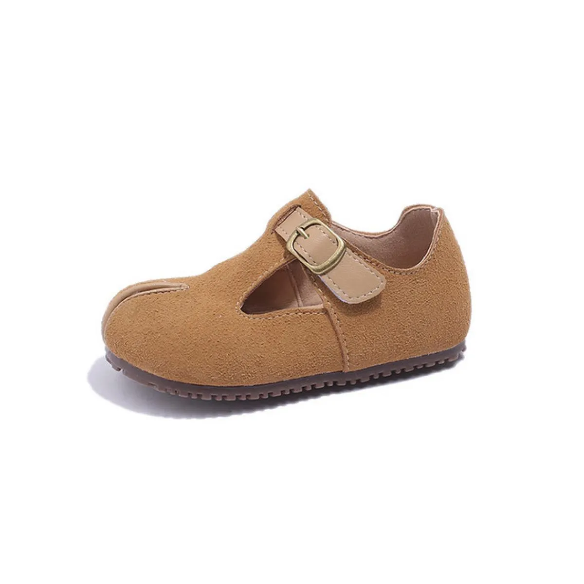 Nuova primavera punta divisa per bambini scarpe kaki ragazza giallo retrò scarpe di design di lusso per ragazze scarpe casual in