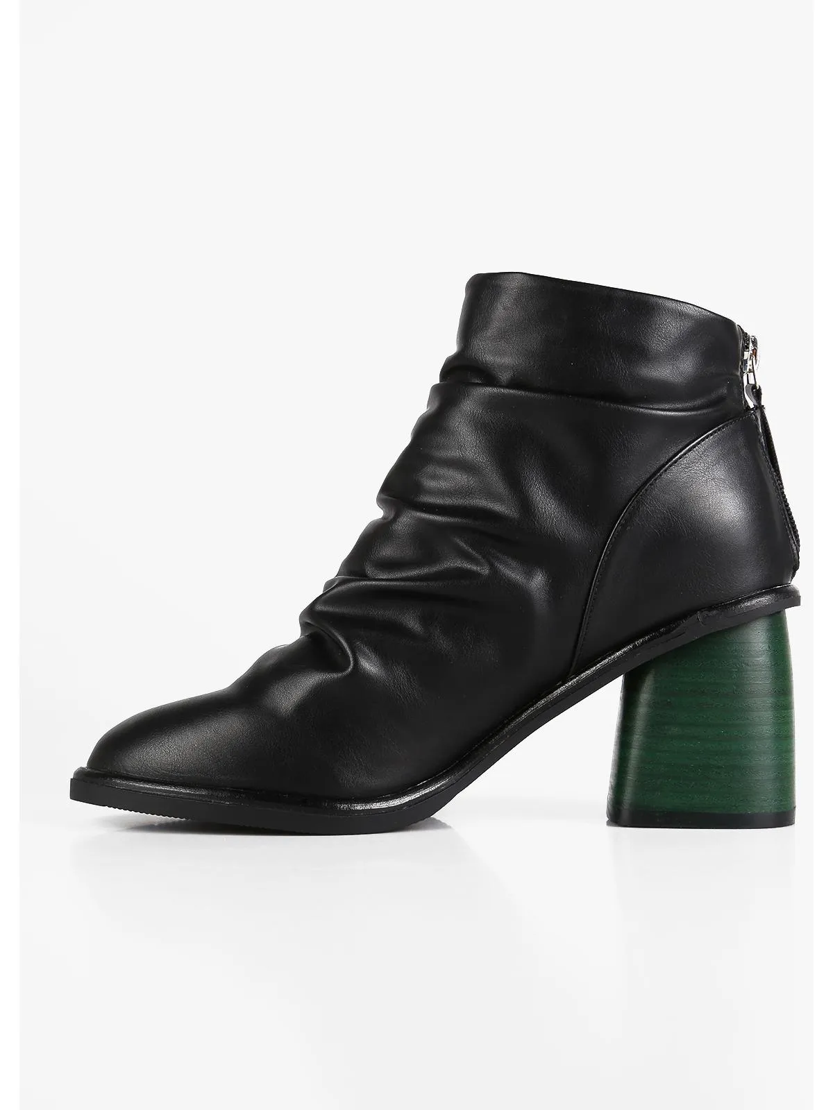 Onyx Bottines à talon effet froissé