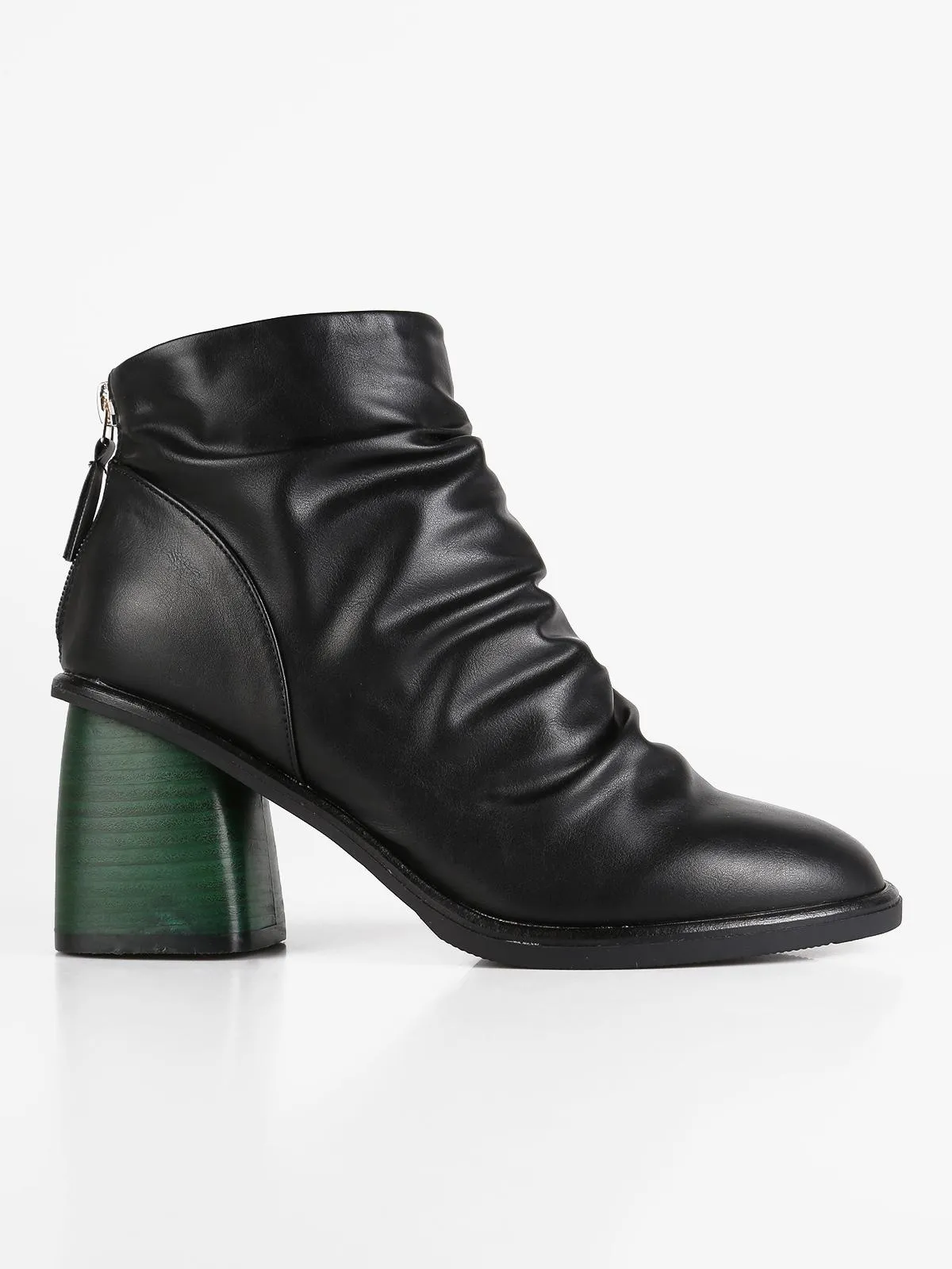Onyx Bottines à talon effet froissé