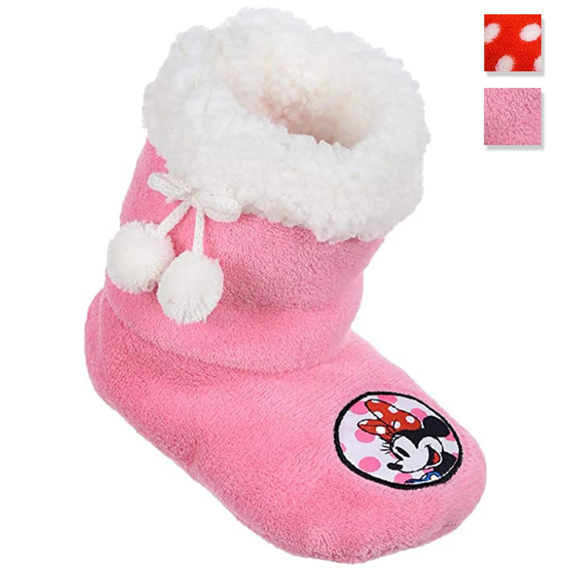 Pantofole invernali chiuse Disney Minnie ciabatte peluche antiscivolo bimba 3424