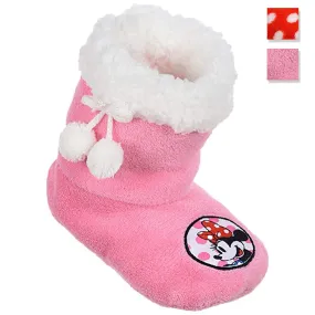 Pantofole invernali chiuse Disney Minnie ciabatte peluche antiscivolo bimba 3424