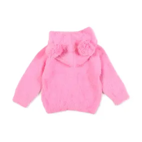 Pull Eye Star Fucsia Con Cappuccio Bimba