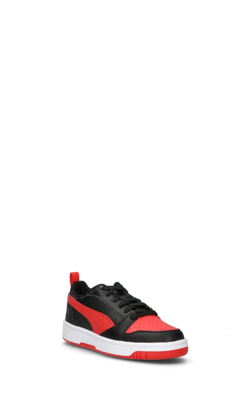 PUMA REBOUND V6 LO JR Sneaker ragazzo nera/rossa/bianca