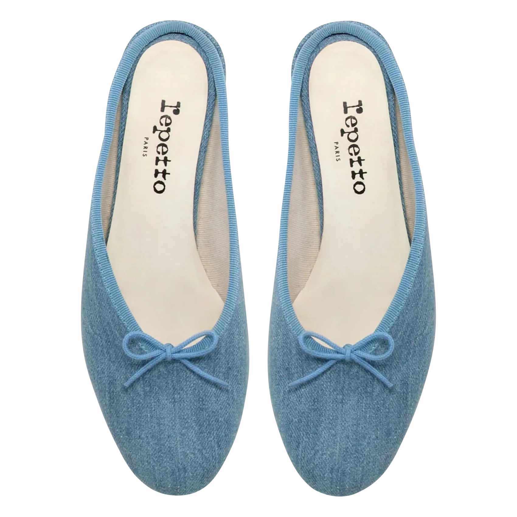  REPETTO   CAMILLE - Mules in pelle in jeans | Blu