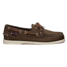 Scarpa da barca Sebago Docksides Portland in nabuck marrone
