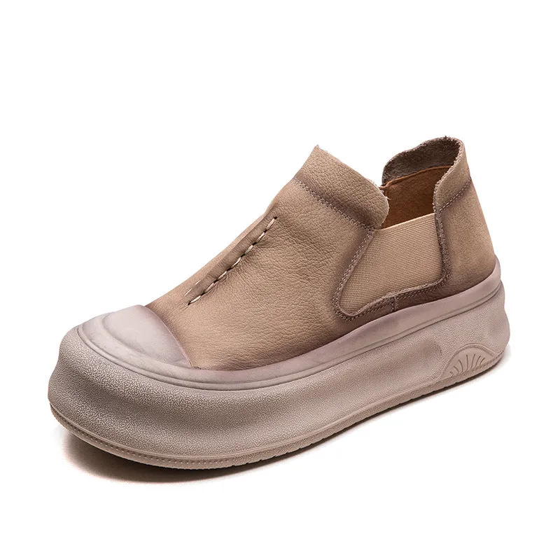 Scarpe casual da donna in morbida pelle minimalista