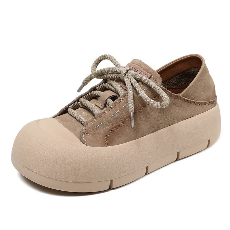 Scarpe casual piatte in pelle minimalista moda donna