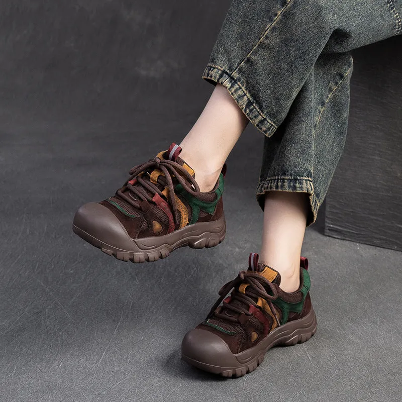 Scarpe casual traspiranti patchwork retrò da donna