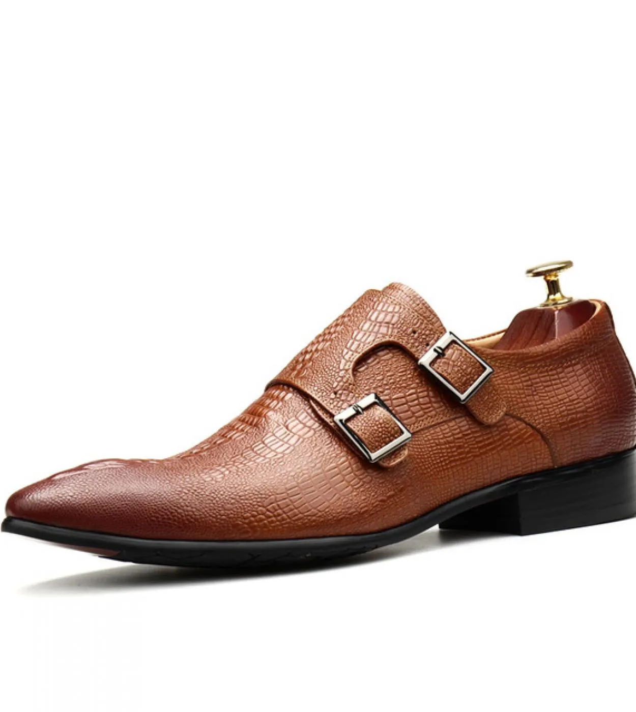 Scarpe eleganti firmate italiane Uomo Vera pelle Moda modello coccodrillo Fibbia Oxford Fatti a mano Nuovi mocassini Matrimonio